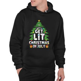 Lets Get Lit Funny Christmas In July Party Beach Summer Gift Hoodie - Monsterry CA