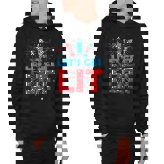 Lets Get Lit Usa Flag Cute Firework Patriotic 4Th Of July Hoodie | Seseable UK
