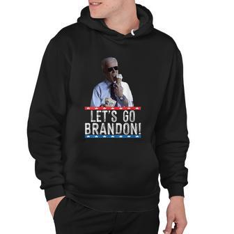 Lets Go Brandon Biden Eating Ice Cream Funny Biden Hoodie - Monsterry DE