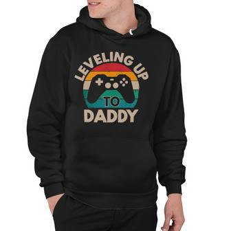 Leveling Up To Daddy 2021 Pregnancy Announcement Gift Idea To Husband Men Becoming A Daddy Baby Reveal Gift Fathers Day Hoodie - Thegiftio UK
