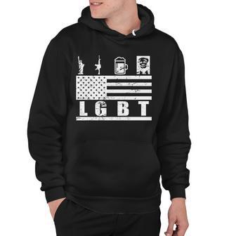 Lgbt Distressed Liberty Guns Beer Trump Tshirt Hoodie - Monsterry