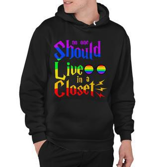 Lgbt Gay Pride No One Should Live In The Closet Hoodie - Monsterry