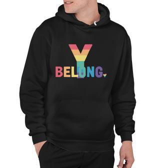 Lgbt Pride Funny Gift Lgbtq Flag Gay Pride Month You Belong Cool Gift Hoodie - Monsterry CA