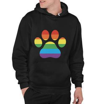 Lgbt Rainbow Pride Furry Dog Paw Pride Month Hoodie - Monsterry DE