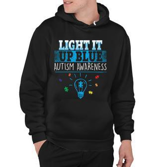 Light It Up Blue Autism Puzzle Bulb Tshirt Hoodie - Monsterry CA