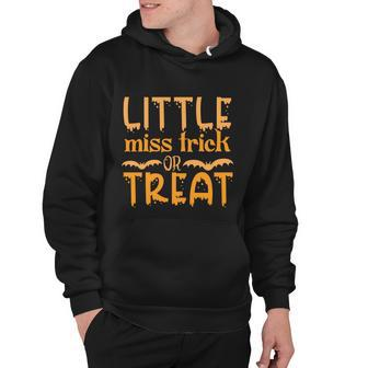 Little Miss Trick Or Treat Halloween Quote V2 Hoodie - Thegiftio UK