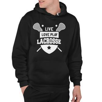Live Love Lacrosse Lacrosse Player Pocket Lax Hoodie - Thegiftio UK