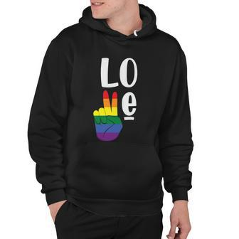 Love Peace Lgbt Gay Pride Lesbian Bisexual Ally Quote Hoodie - Monsterry
