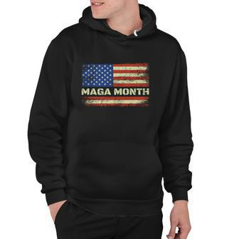 Maga Month Us Flag Hoodie - Monsterry DE