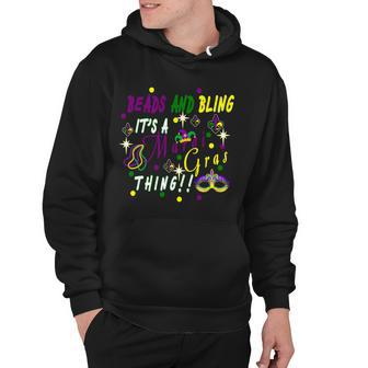 Mardi Gras Beads And Bling Celebration Hoodie - Monsterry