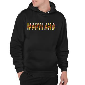 Maryland Word Flag Tshirt Hoodie - Monsterry