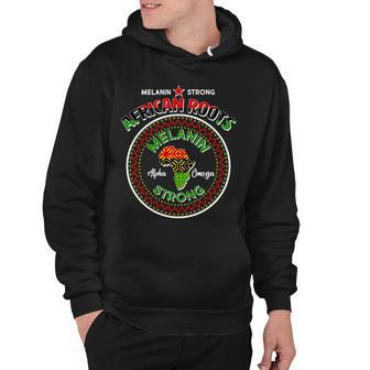 Melanin Strong African Roots Emblem Hoodie - Monsterry