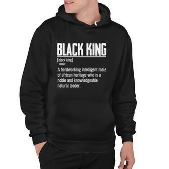 Mens African Pride Black History Month Black King Definition Graphic Design Printed Casual Daily Basic V2 Hoodie - Thegiftio UK