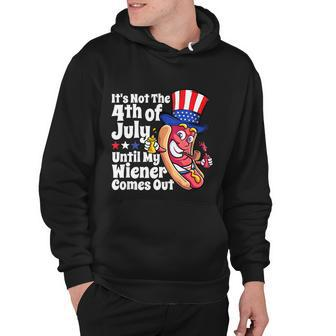 Mens Funny 4Th Of July Hot Dog Wiener Comes Out Adult Humor Gift Hoodie - Monsterry CA