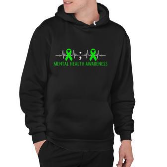 Mental Health Awareness Pulse Ribbon Hoodie - Monsterry UK