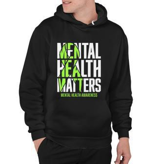 Mental Health Matters Green Ribon Mental Health Awareness Hoodie - Thegiftio UK