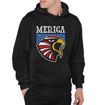 Merica 4Th Of July American Flag Bald Eagle Mullet 4Th July Gift Hoodie - Monsterry DE