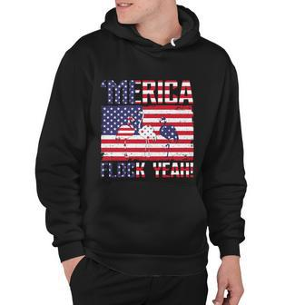Merica Flamingo Usa Flag 4Th Of July Flock Yeah Graphic Plus Size Shirt Hoodie - Monsterry DE