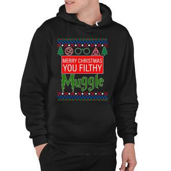 Merry Christmas Ya Filthy Muggle Ugly Sweater Hoodie - Monsterry AU
