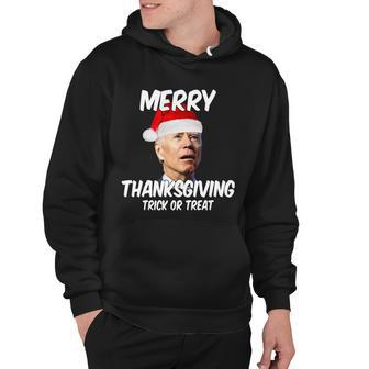 Merry Thanksgiving Trick Or Treat Funny Christmas Joe Biden Tshirt Hoodie - Monsterry CA