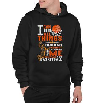 Motivational Basketball Christianity Quote Christian Basketball Bible Verse Hoodie - Monsterry DE