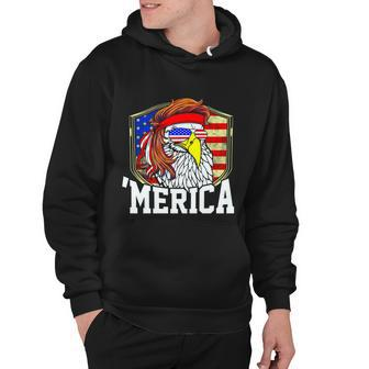 Mullet Eagle Bald Eagle Funny 4Th Of July Redneck ‘Merica Cute Gift Hoodie - Monsterry UK