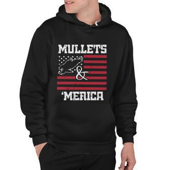 Mullets And Merica Eagle American Flag Fourth 4Th Of July Great Gift Hoodie - Monsterry CA