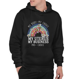 My Body Choice Mind Your Own Uterus Shirt Floral My Uterus V2 Hoodie - Monsterry UK