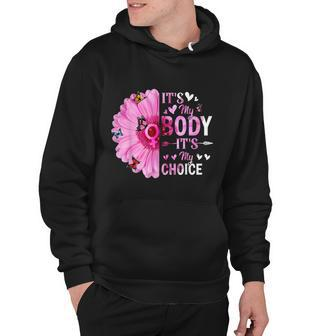 My Body Choice Uterus Business Butterfly Flower Hoodie - Monsterry AU