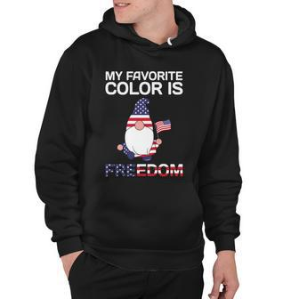 My Favorite Color Is Freedom 4Th Of July Gnome Usa Flag Graphic Plus Size Shirt Hoodie - Monsterry