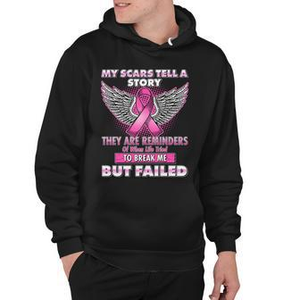 My Scars Tell A Story Breast Cancer Awareness Tshirt Hoodie - Monsterry