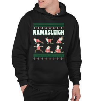 Namasleigh Santa Yoga Poses Tshirt Hoodie - Monsterry