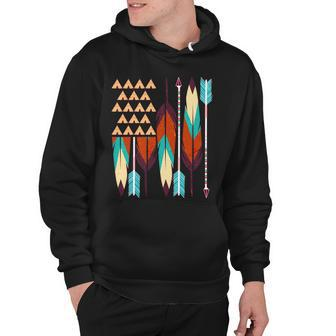 Native American Flag Feathers And Arrows Hoodie - Monsterry