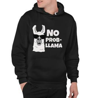 No Probllama Llama Problem Funny Hoodie - Monsterry DE