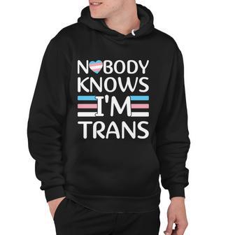 Nobody Knows Im Trans Transgender Pride Month Hoodie - Monsterry UK