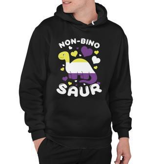 Non Bino Saur Dinosaur Aagender Pride Month Hoodie - Monsterry UK