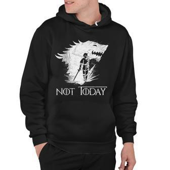 Not Today Arya Wolf Tshirt Hoodie - Monsterry