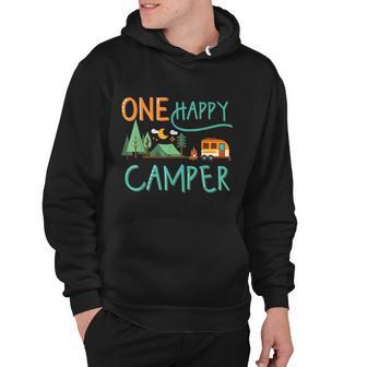 One Happy Camper First Birthday Gift Camping Matching Gift Hoodie - Monsterry DE