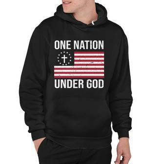 One Nation Under God American Christian Flag Hoodie - Monsterry AU