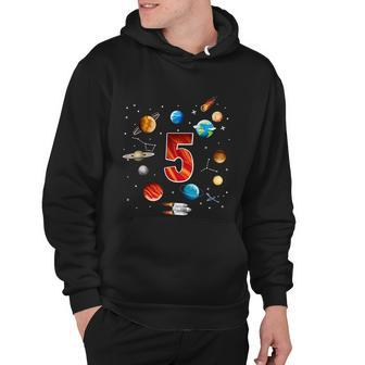 Outer Space 5 Years Old 5Th Birthday Boys Planets Astronaut Hoodie - Monsterry UK