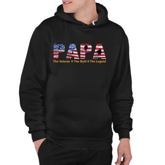 Papa The Veteran The Myth The Legend Tshirt Hoodie - Monsterry UK