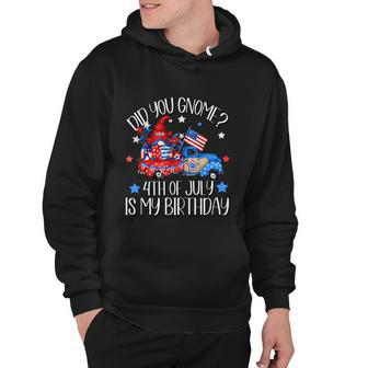Patriotic American Flag 4Th Of July Birthday Gnome Truck Cute Gift Hoodie - Monsterry DE