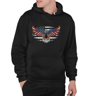 Patriotic Eagle 4Th Of July Usa American Flag Funny Gift Hoodie - Monsterry