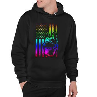 Patriotic German Shepherd American Flag Dog Lover Gift V3 Hoodie - Monsterry DE