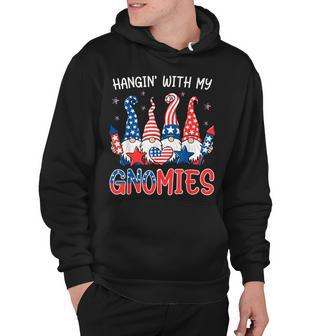 Patriotic Gnome 4Th Of July Funny Hangin With My Gnomies Hoodie - Seseable
