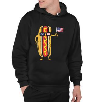 Patriotic Hot Dog American Flag Usa Funny 4Th Of July Fourth Hoodie - Monsterry