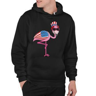 Patriotic Pink Flamingo Uncle Sam Hat 4Th Of July Hoodie - Thegiftio UK