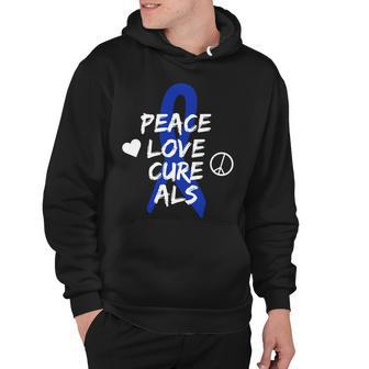 Peace Love Cure Als Awareness Tshirt Hoodie - Monsterry DE