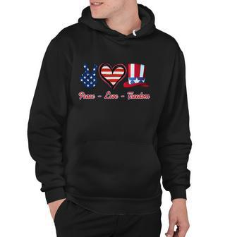 Peace Love Freedom Flag Usa 4Th Of July Hoodie - Monsterry UK