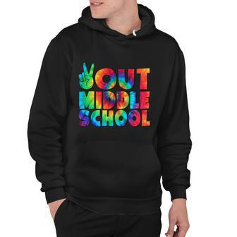 Peace Out Middle School Graduation Happy Last Day Of School Gift Hoodie - Monsterry